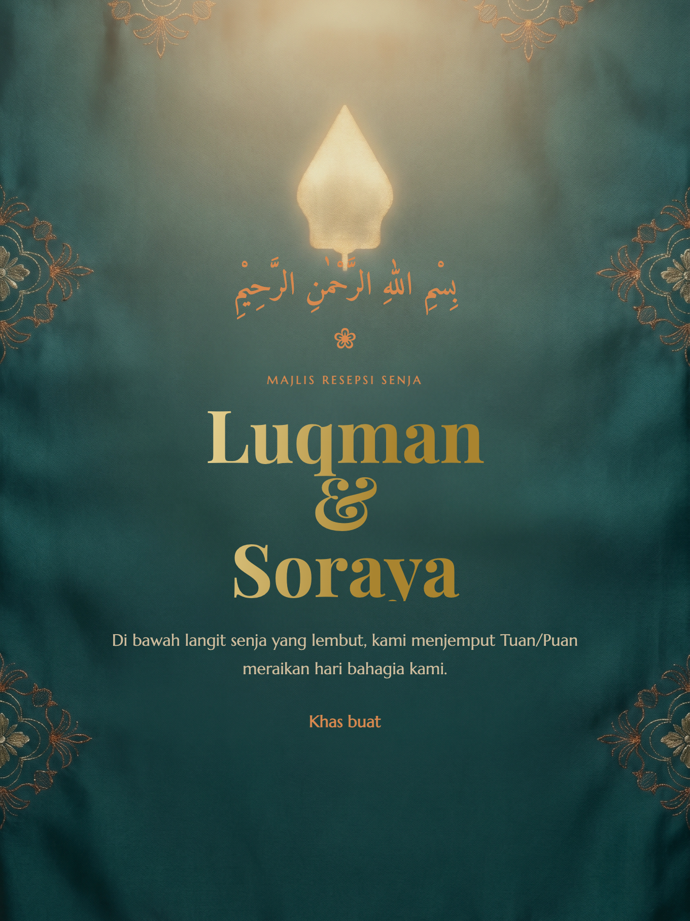 Adat Gunungan Senja invitation card design