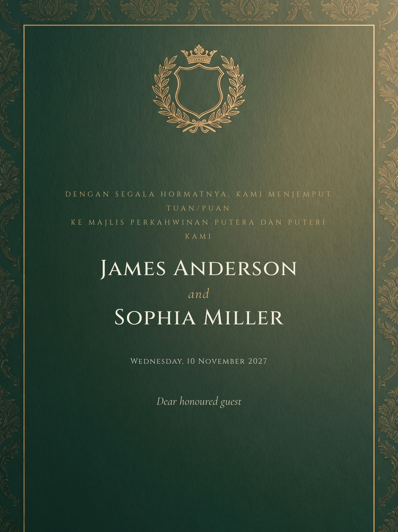 Emerald Damask Royal